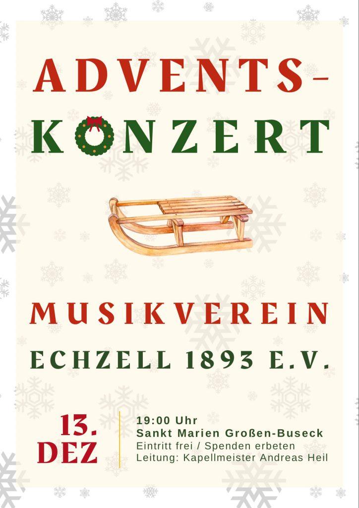 Konzert am 13.12.2024 19:00 Uhr in St. Marien (c) Musikverein Echzell 1893 e.V.