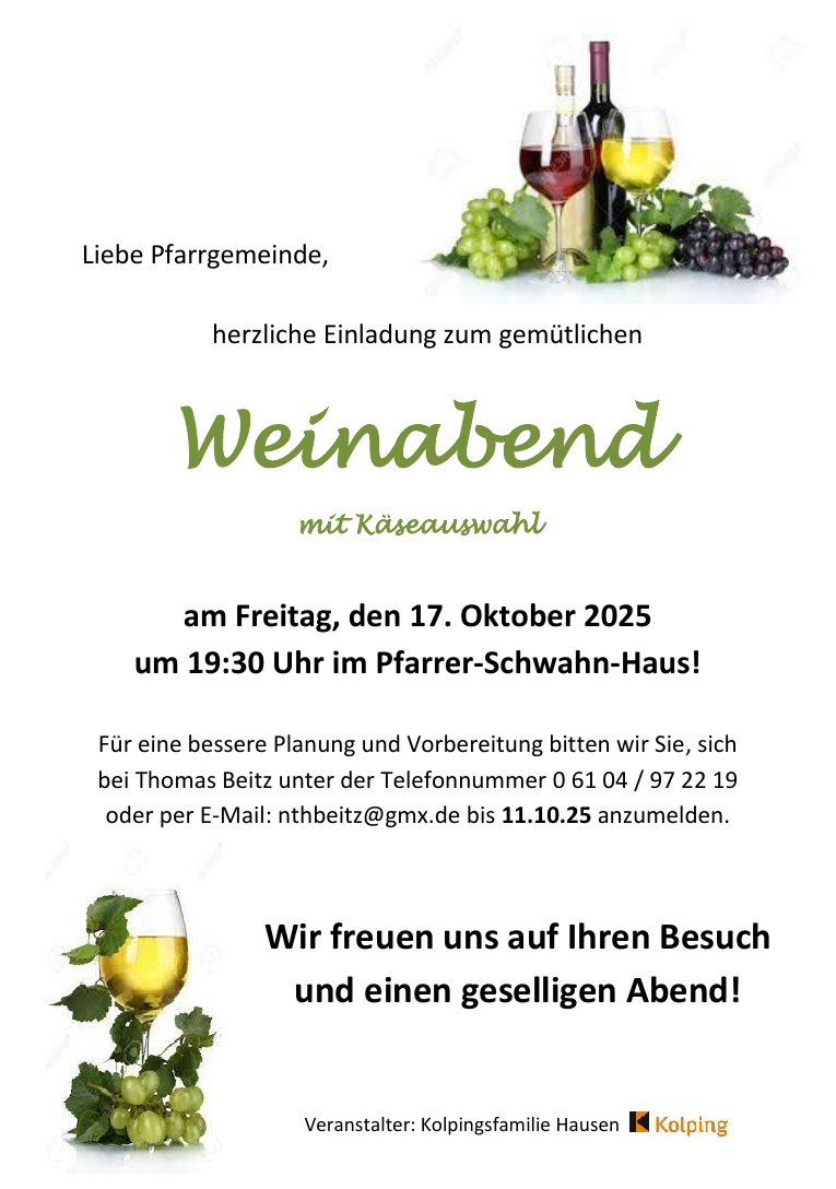 Weinabend (c) Kolping