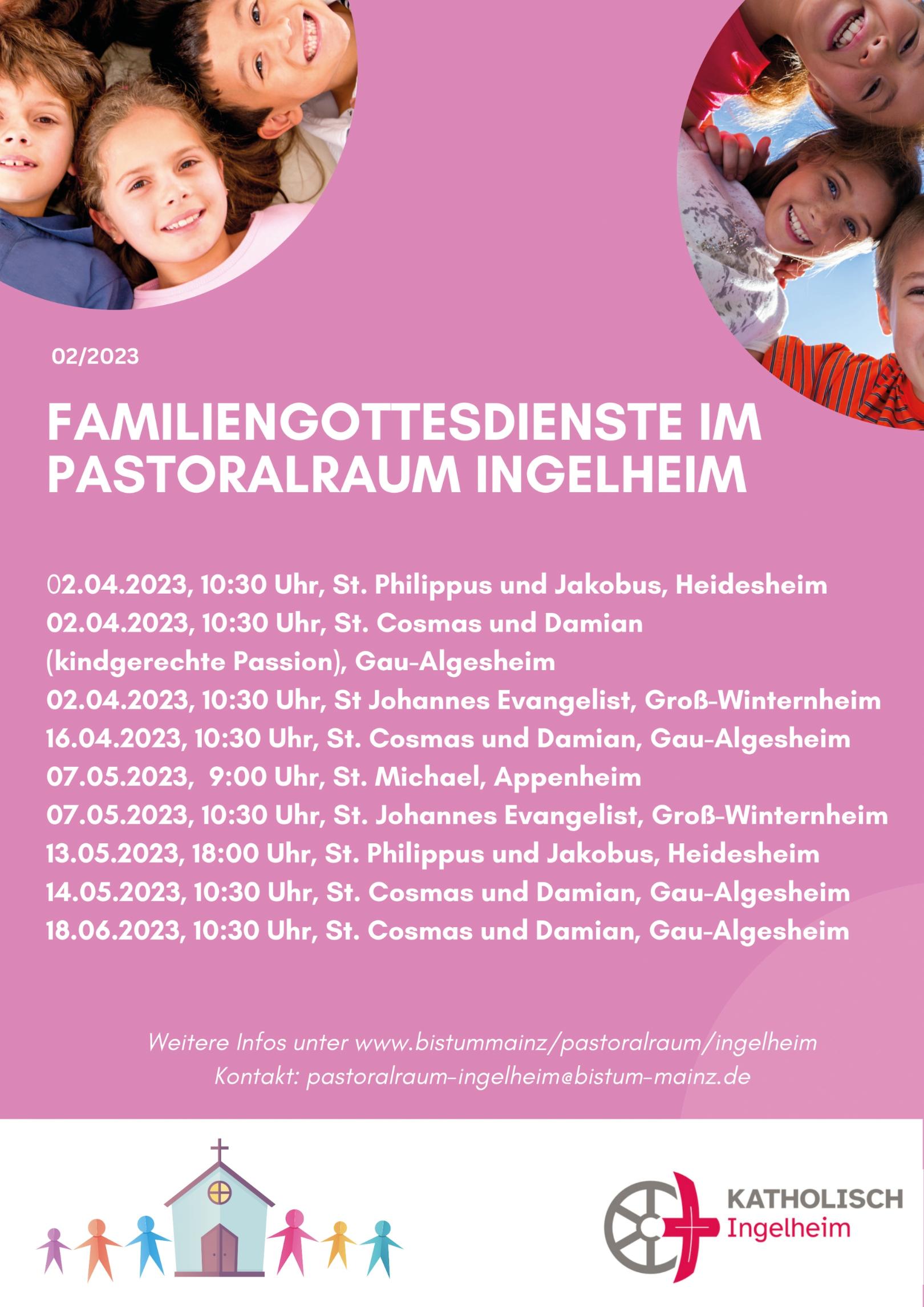 FamilienGottesdienste im 2. Quartal 2023 (c) PR Ingelheim