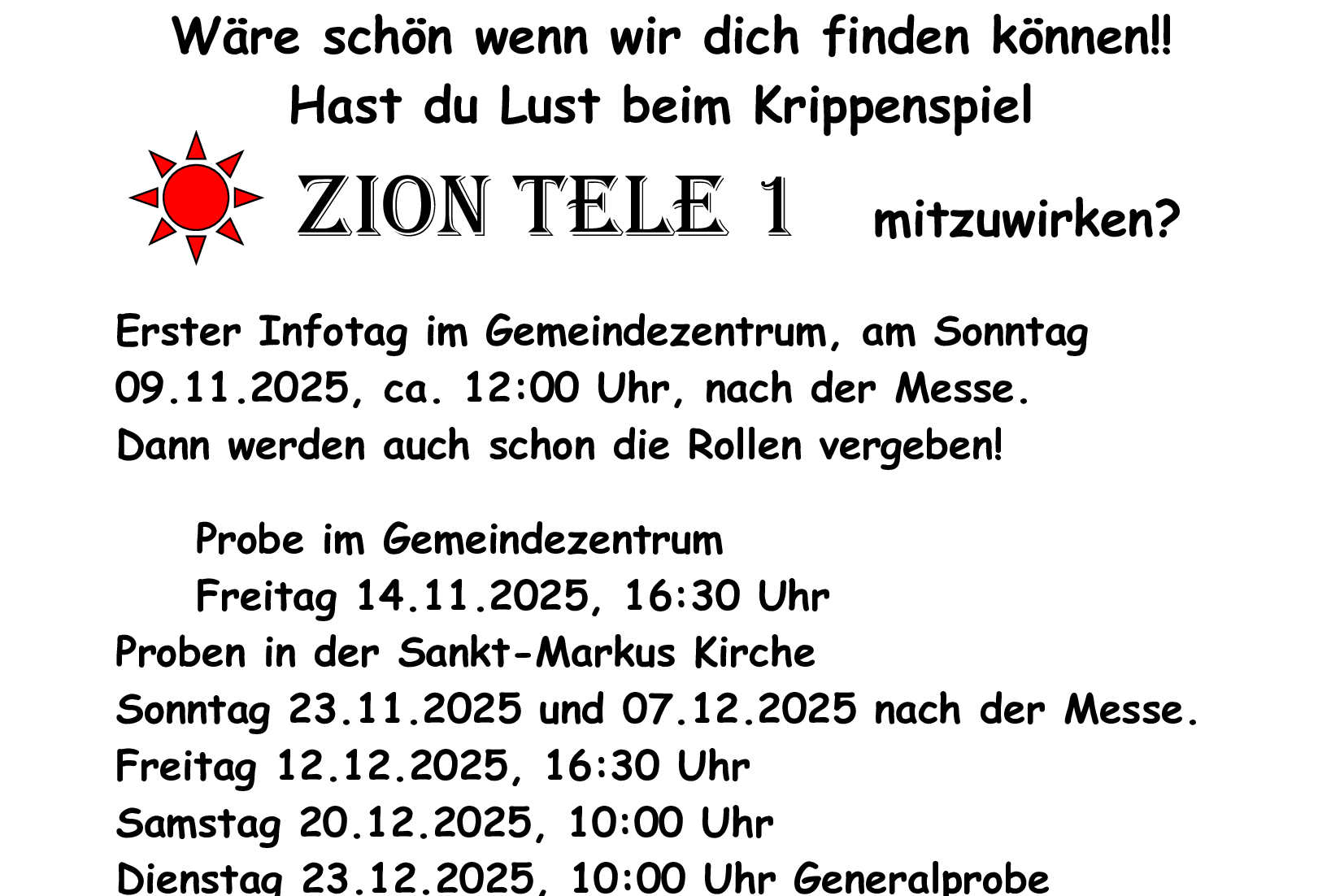 Krippenspiel 2025