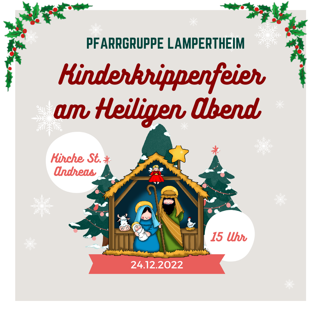 Plakat Kinderkrippenfeier  (1) (c) Pfarrgruppe Lampertheim