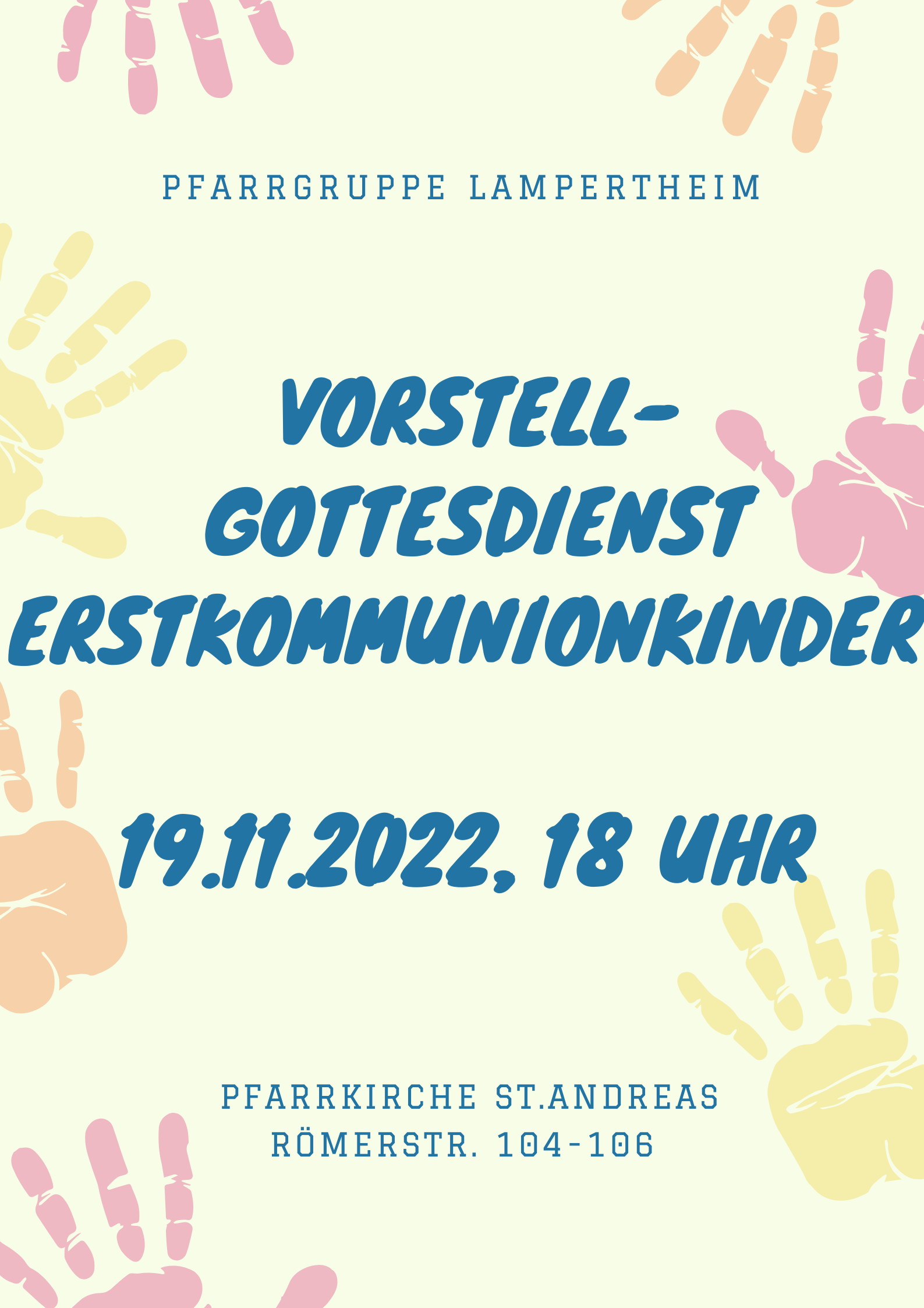 Werbung Votsellgottesdienst 2023 (c) Pfarrgruppe Lampertheim