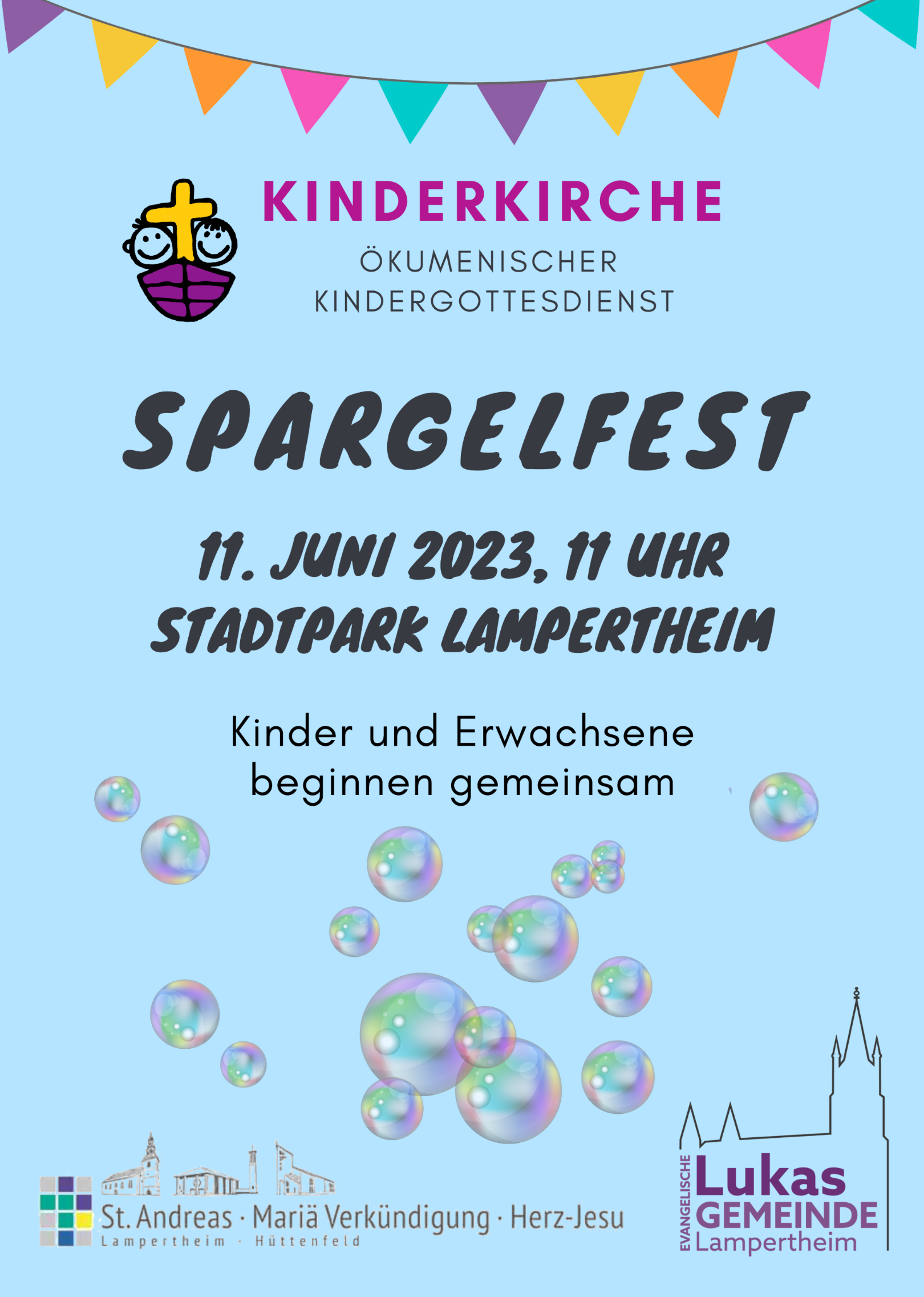 Kinderkirche Spargelfest #FLYER VORDERSEITE (c) Kaja Kaiser