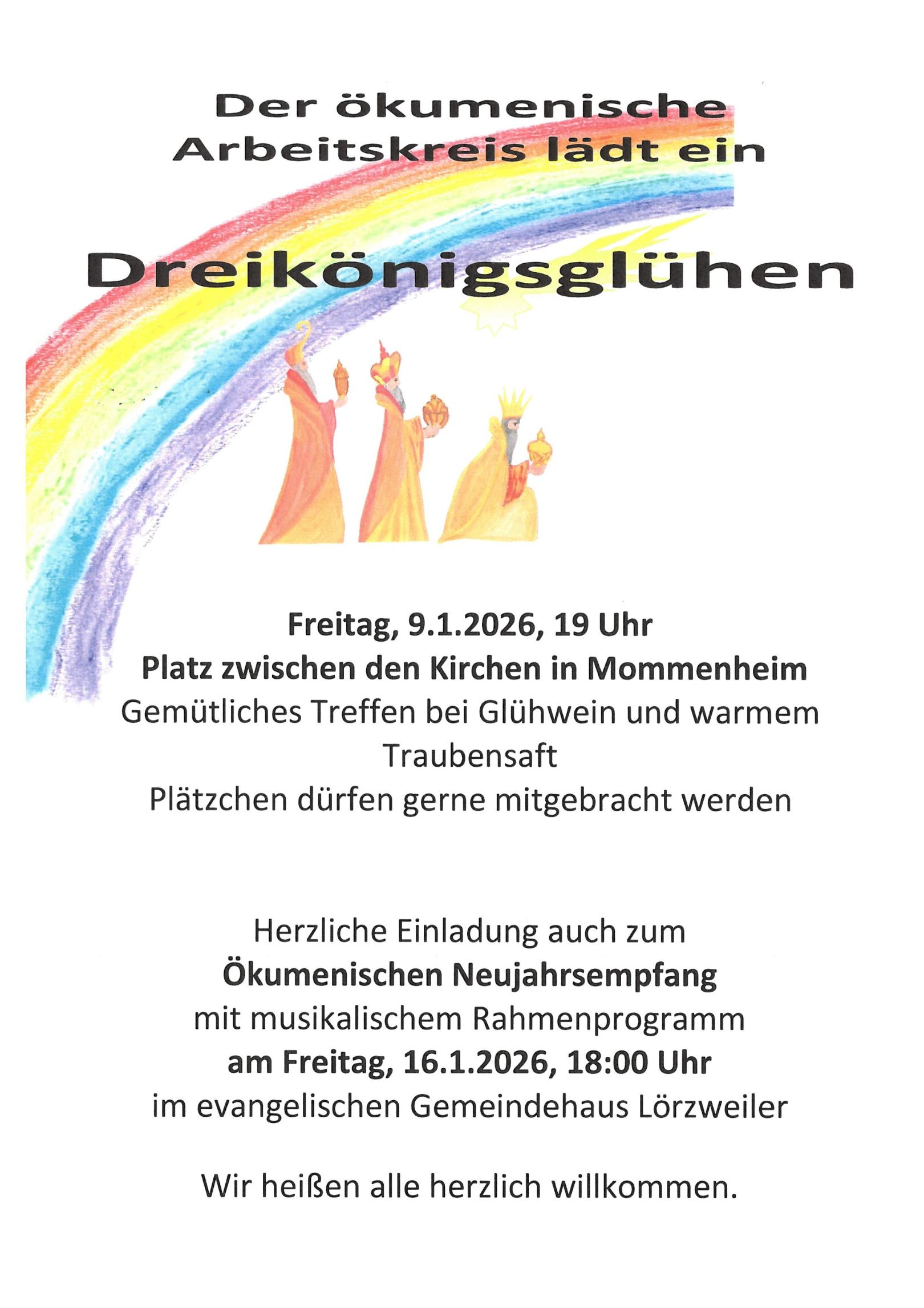 Dreikönigsglühen 2026 (c) Ökum. Arbeitskreis