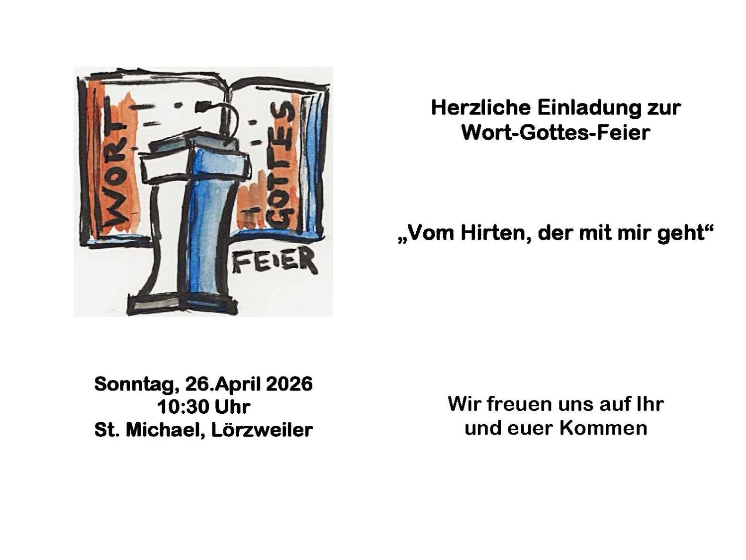 Einladung WoGo 26-04-26 (c) Pfarrei St. Hildegard, Lörzweiler