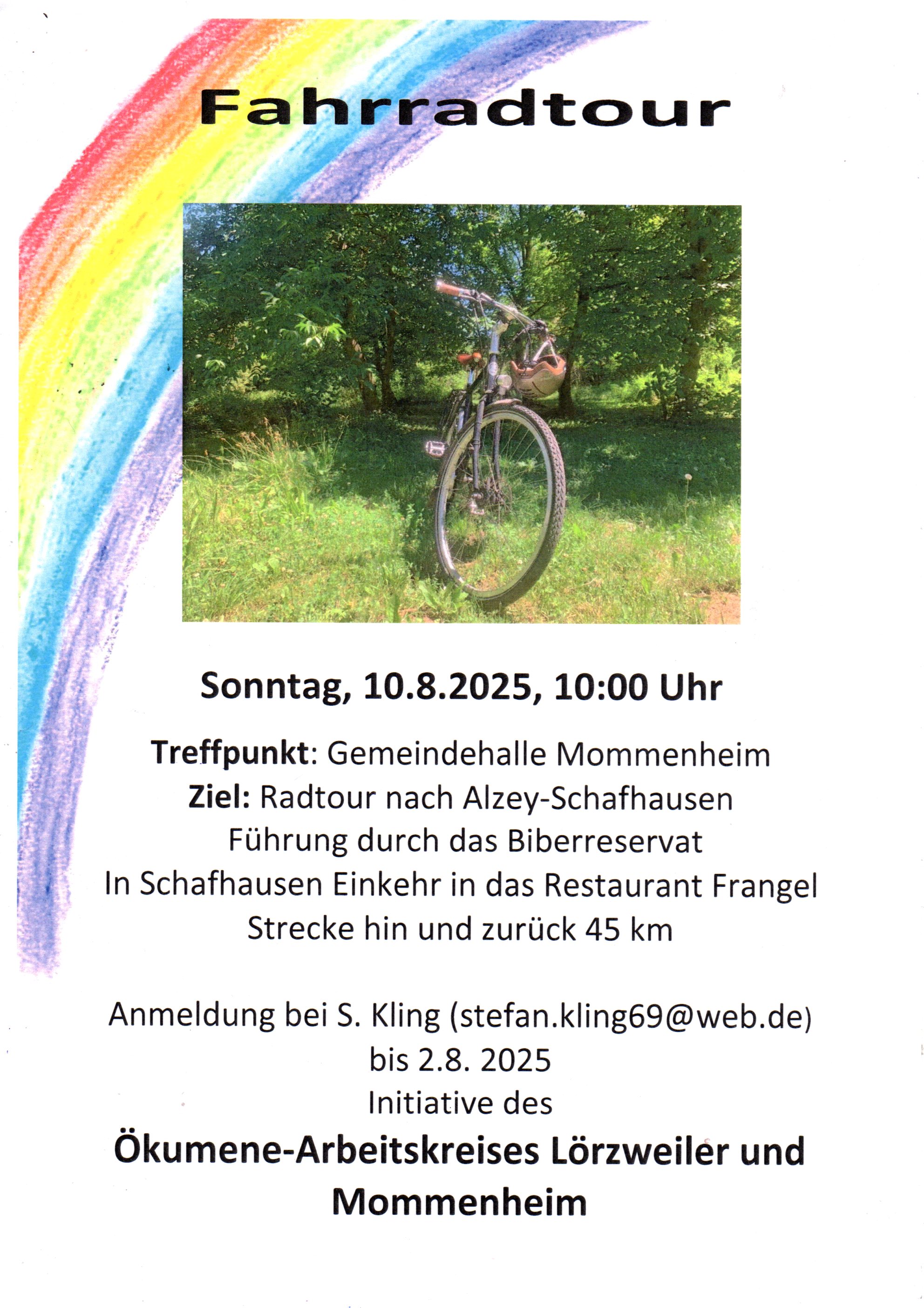 Fahrradtour 2025 (c) Ökumenekreis Mo-Lö