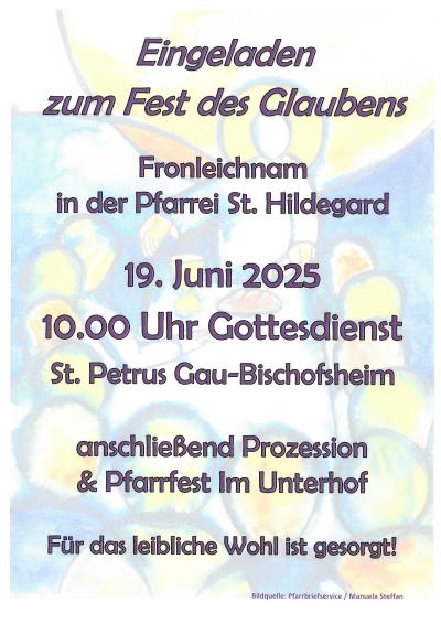 Fronleichnam 2025 Plakat