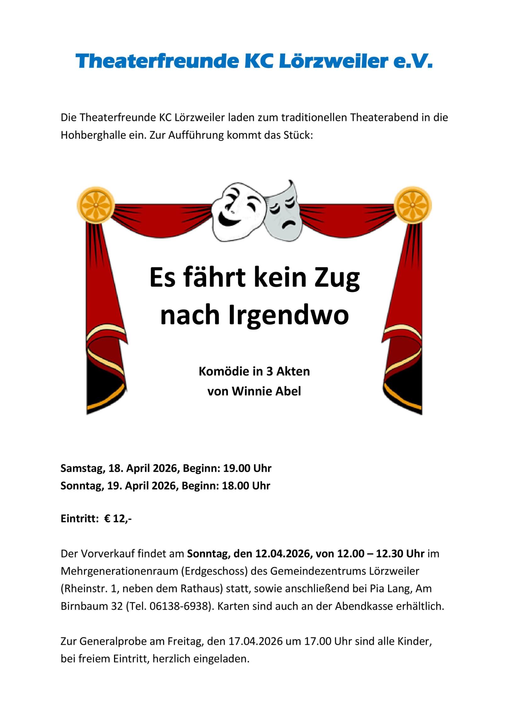 Theater 2026 (c) Kirchenchor St. Michael