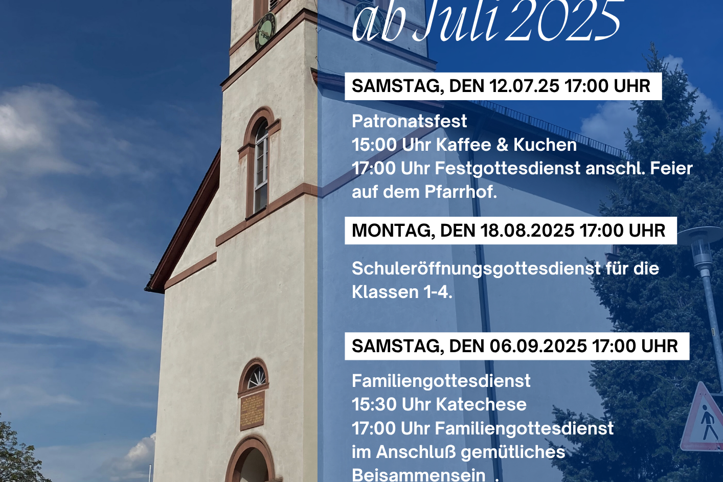 Besondere Gottesdienste 2025