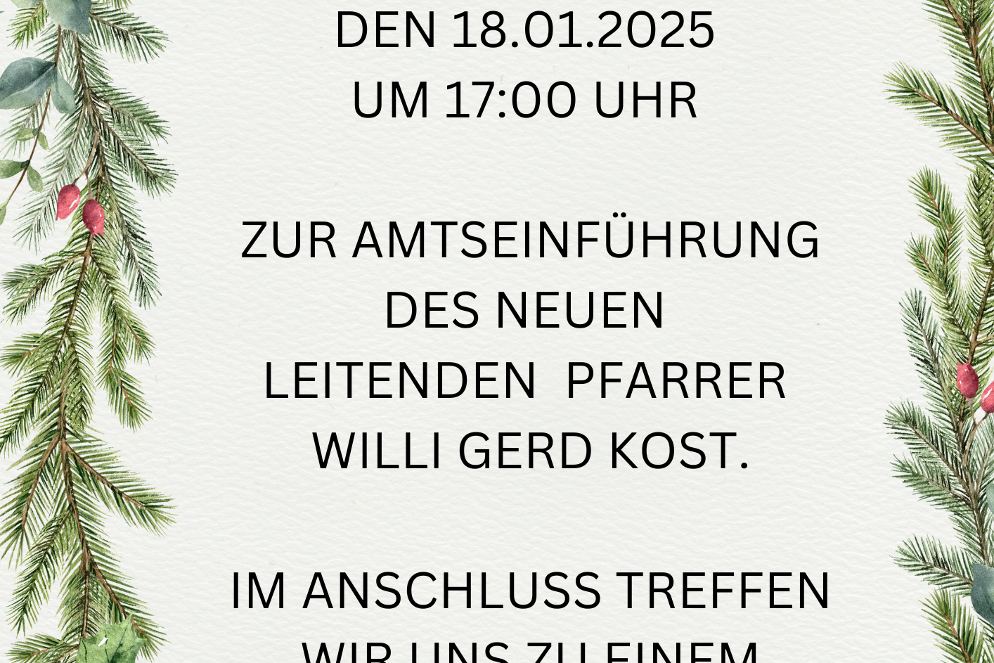 Grün Weiß Wasserfarbe Weihnachten Notizen A4 Dokument.png