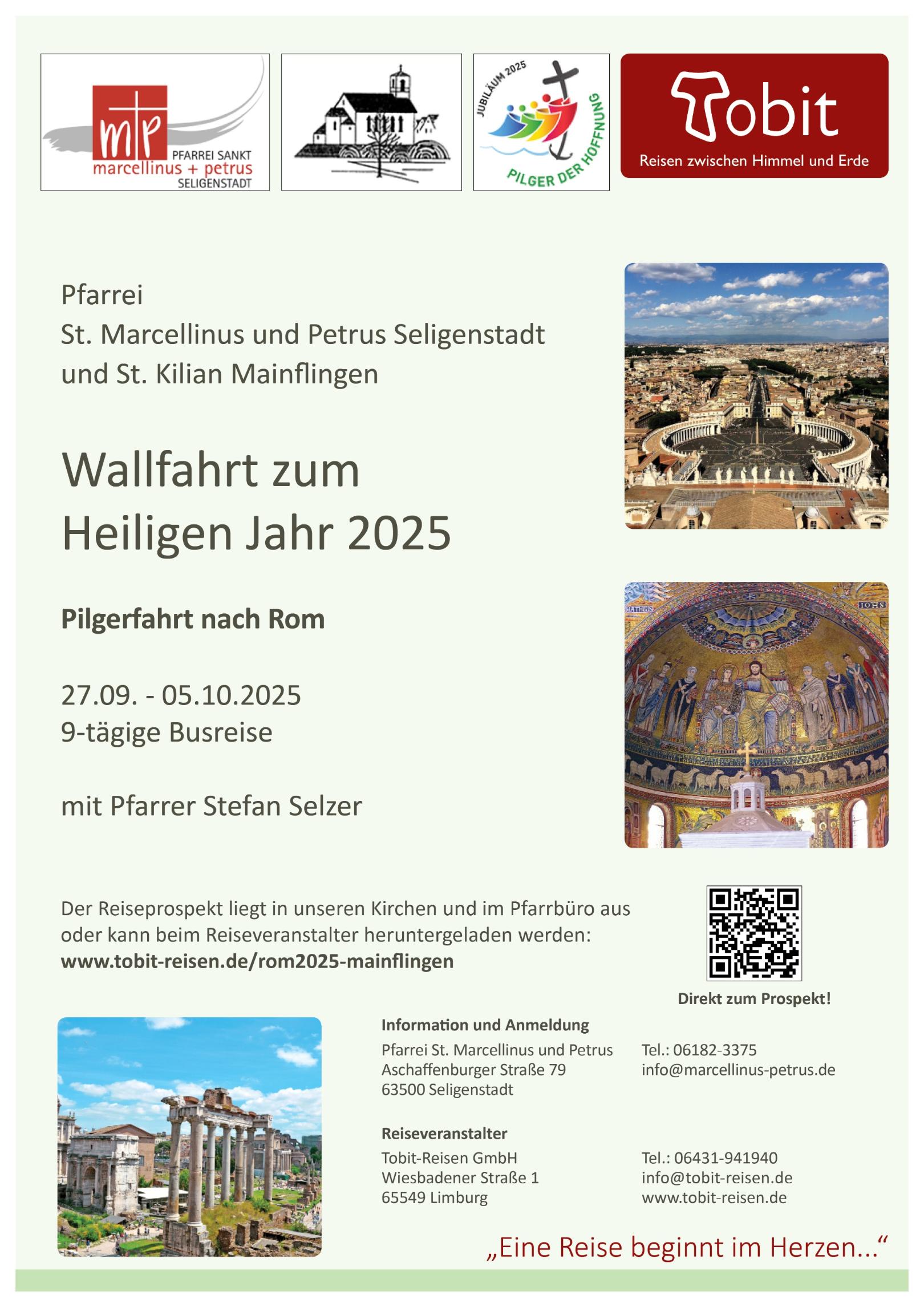 Plakat Rom im Heiligen Jahr Mainflingen Seligenstadt (c) St. Kilian Mainflingen