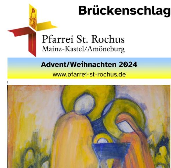 Titelseite  Brückenschlag Weihnachten 2024 (c) mit Motiv von: Manuele Steffan, pfarrbriefservice.de