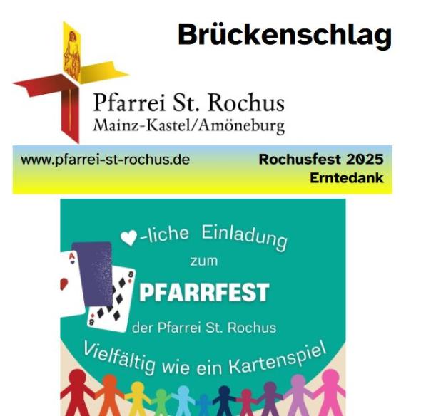 Titel Brückenschlag Sommer 2025 (c) Pfarrei St. Rochus, Mz-Kastel