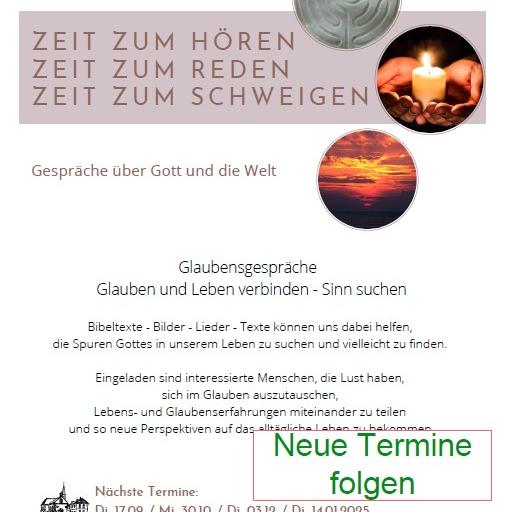 Glaubensgespräche Flyer Termine 2025 folgen