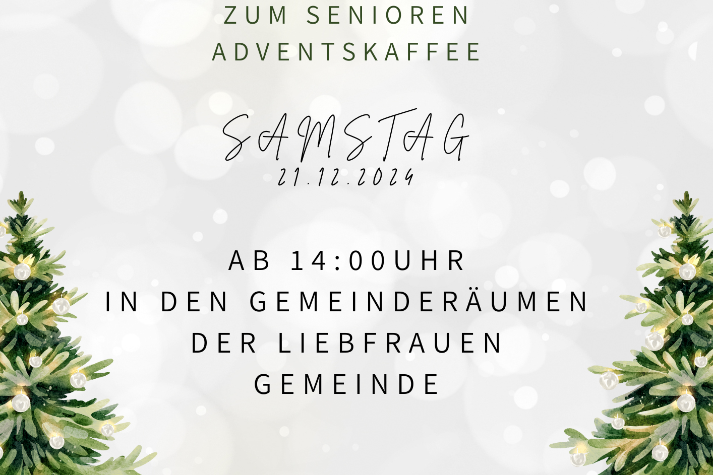 Einladung zum Senioren Adventskaffee