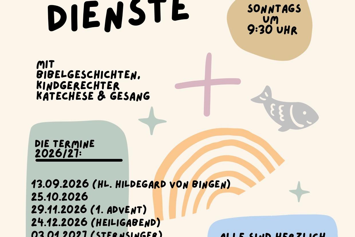 Familiengottesdienste 2026-2027 - Kontakt: Sophie Born