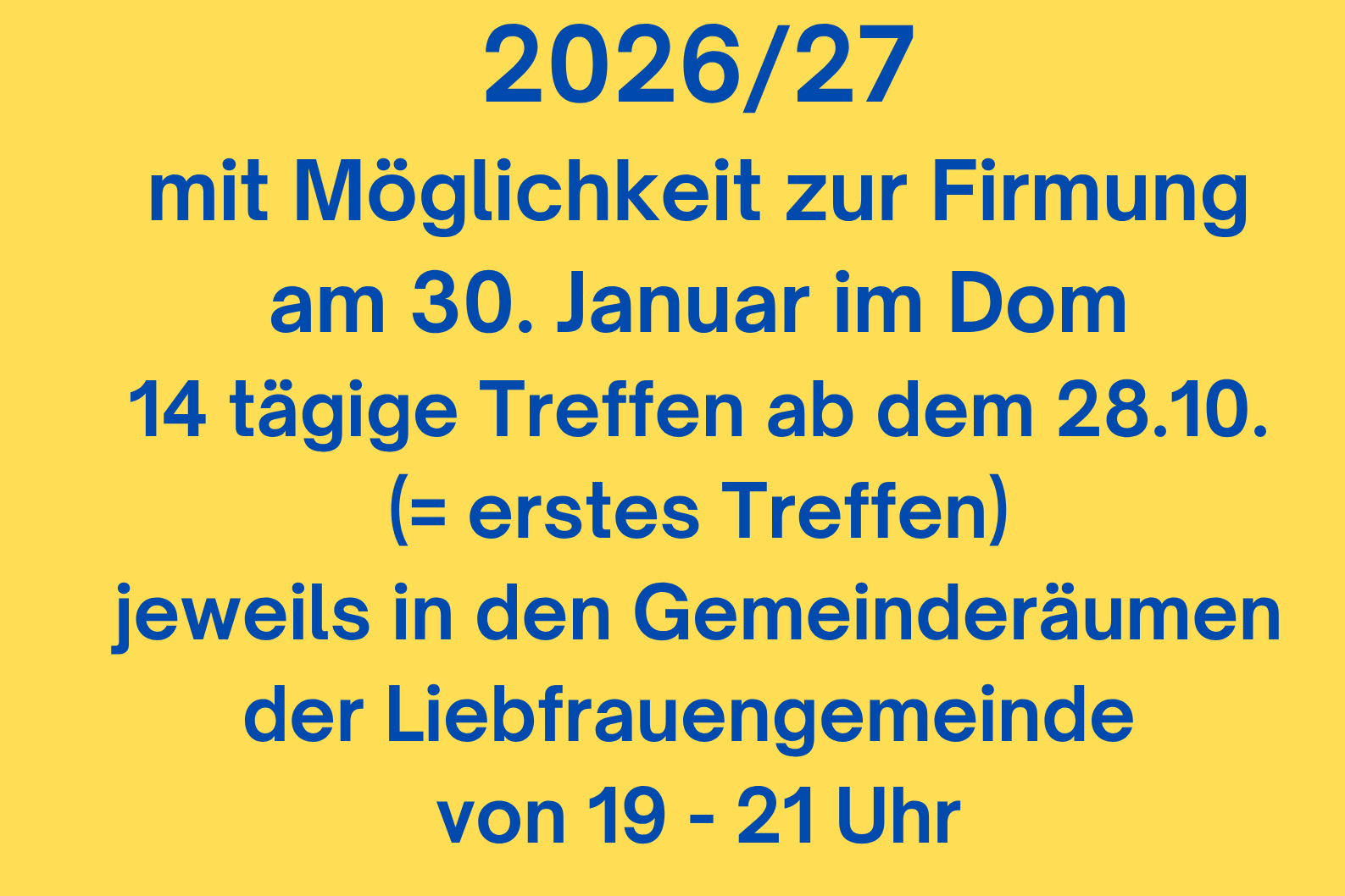 Neuer Glaubenskurs