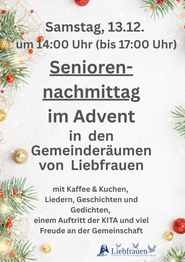 Seniorennachmittag der Liebfrauengemeinde im Advent