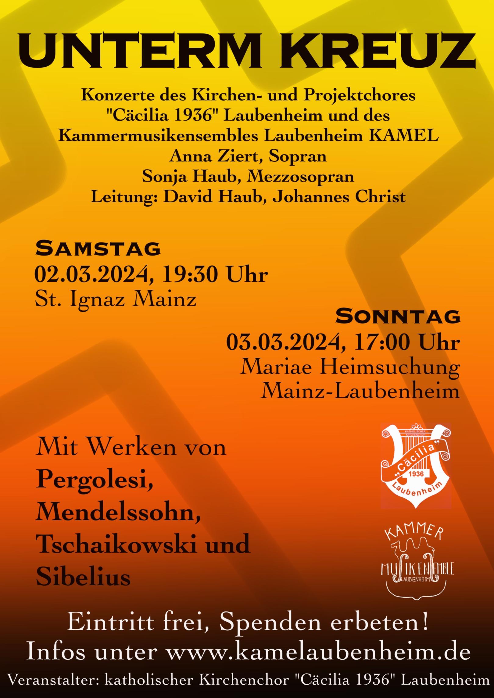 Plakat Laubenhm_2024-03-02_Untermkreuz_neu (c) Kirchen- und Projektchor Cäcilia 1936 Laubenheim