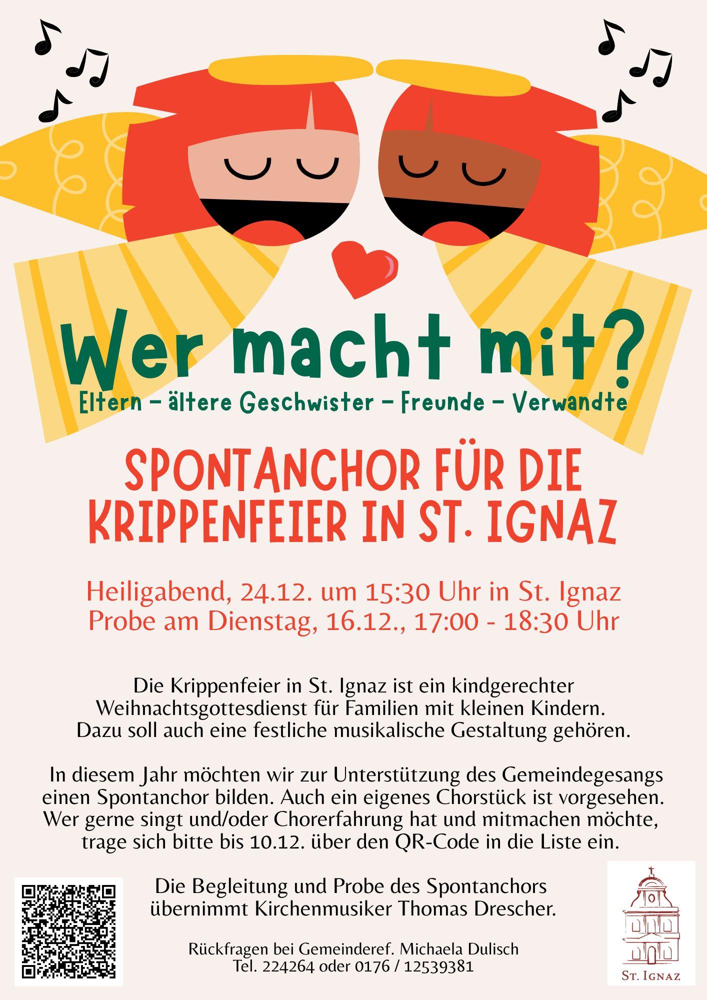 Spontanchor_Krippenfeier (c) Pfarrei St. Ignaz