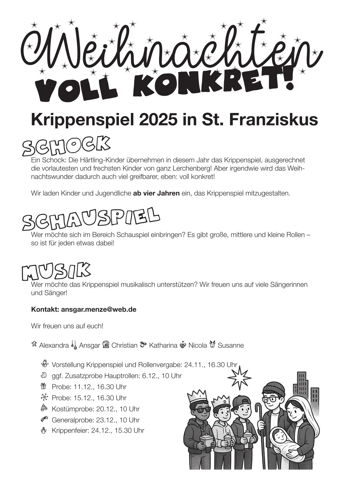 Flyer_Krippenspiel 2025 (c) Susanne Gilles