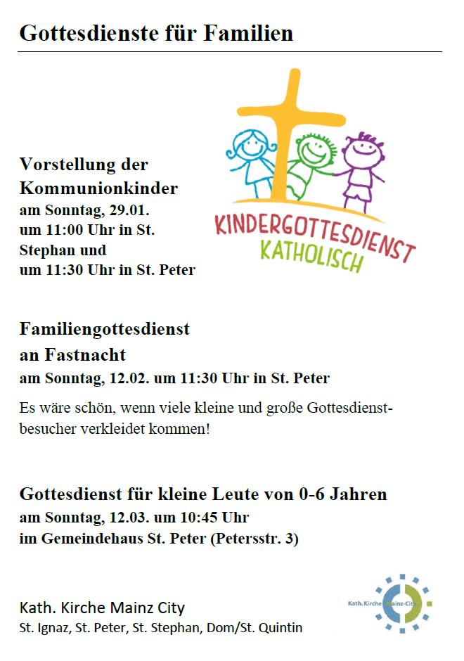2023_01_Plakat Gottesdienste für Familien (c) Kath. Kirche Mainz-City