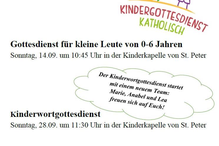 Gottesdienste für Familien