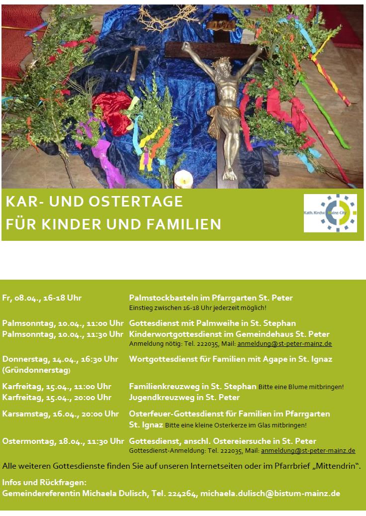 Kar- und Ostertage für Kinder und Familien (c) Kath. Kirche Mainz-City