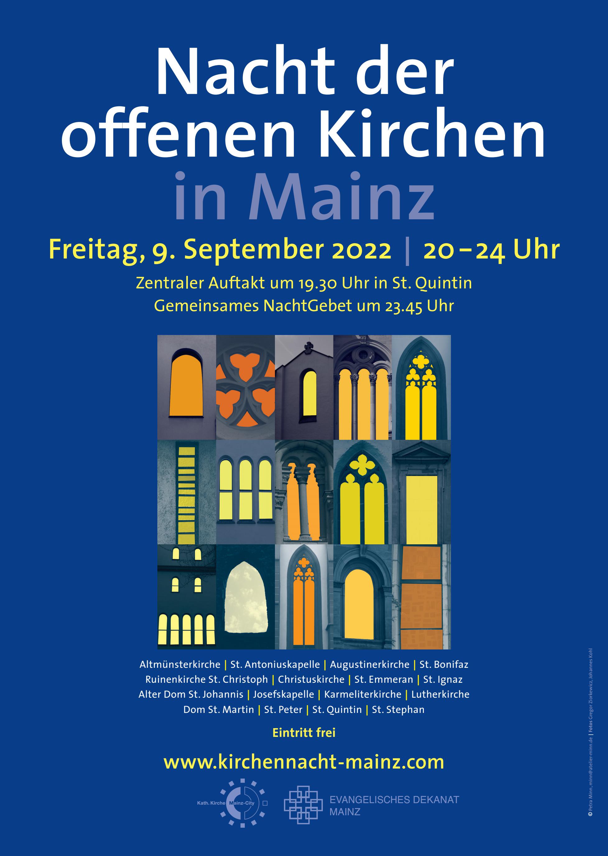 Plakat Nacht der offenen Kirchen Mainz 2022 (c) kirchennacht-mainz.com