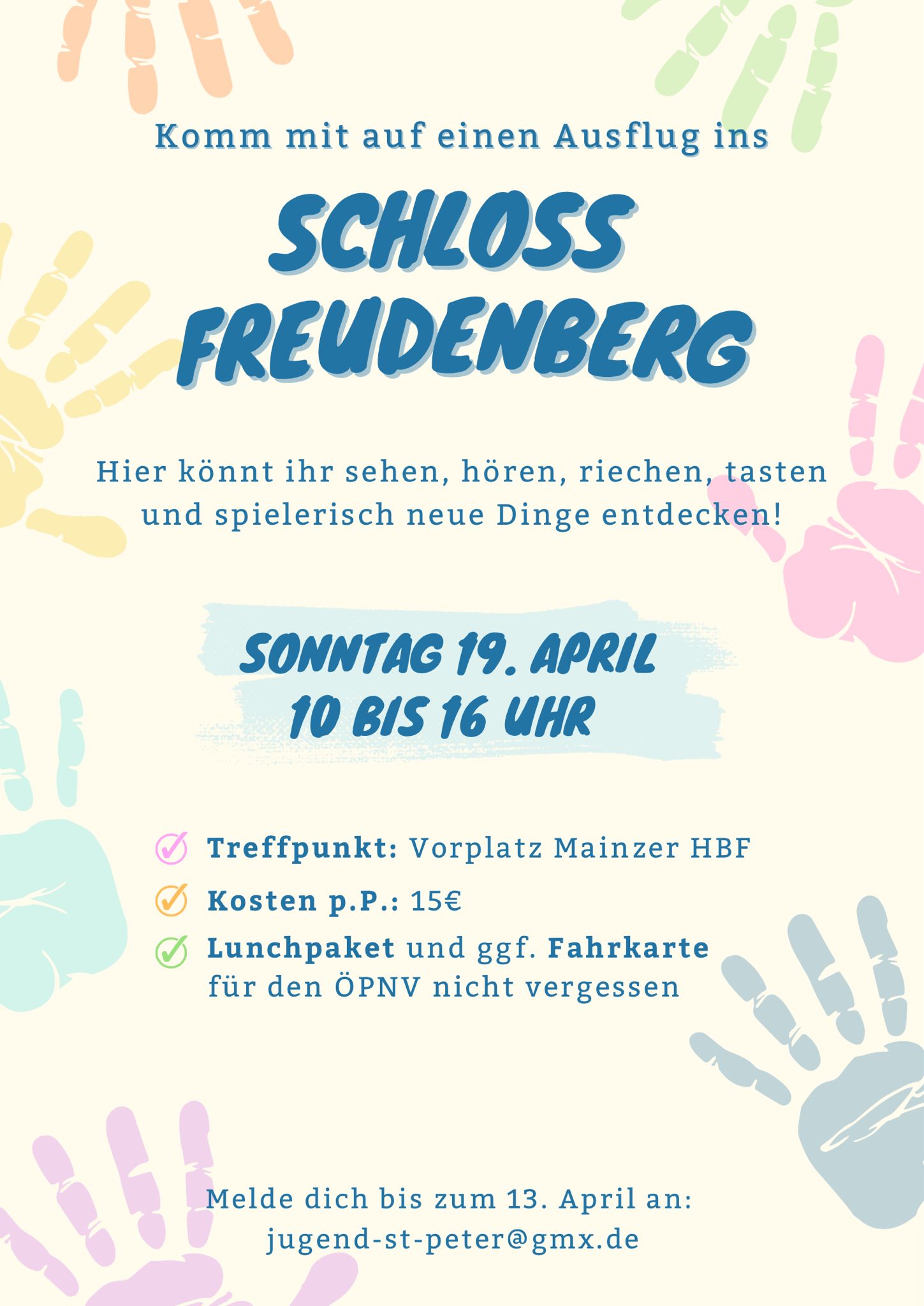 Flyer Ausflug Schloss Freudenberg (c) St. Peter