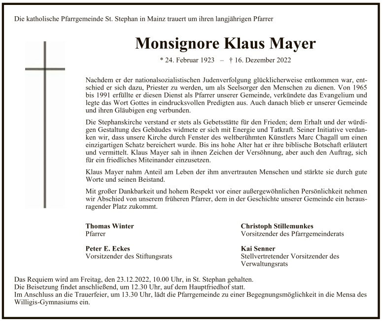 Msgr.Klaus Mayer (c) AZ