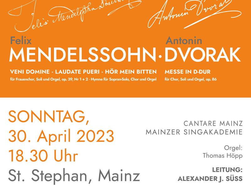 Konzert Mendelssohn, Dvořák und Rinck
