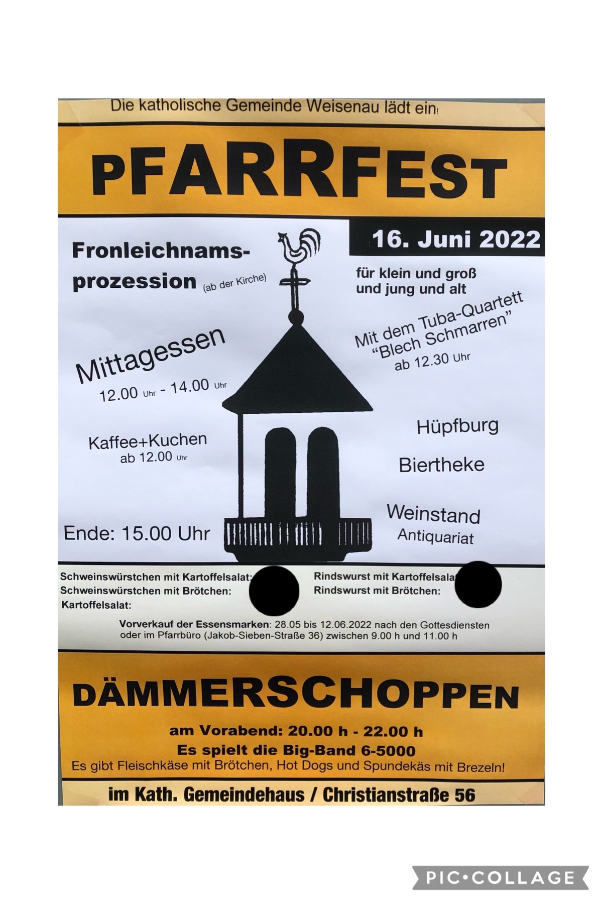 Flyer Pfarrfest 16.06.2022 Korrektur (c) Katholische Gemeinde Weisenau