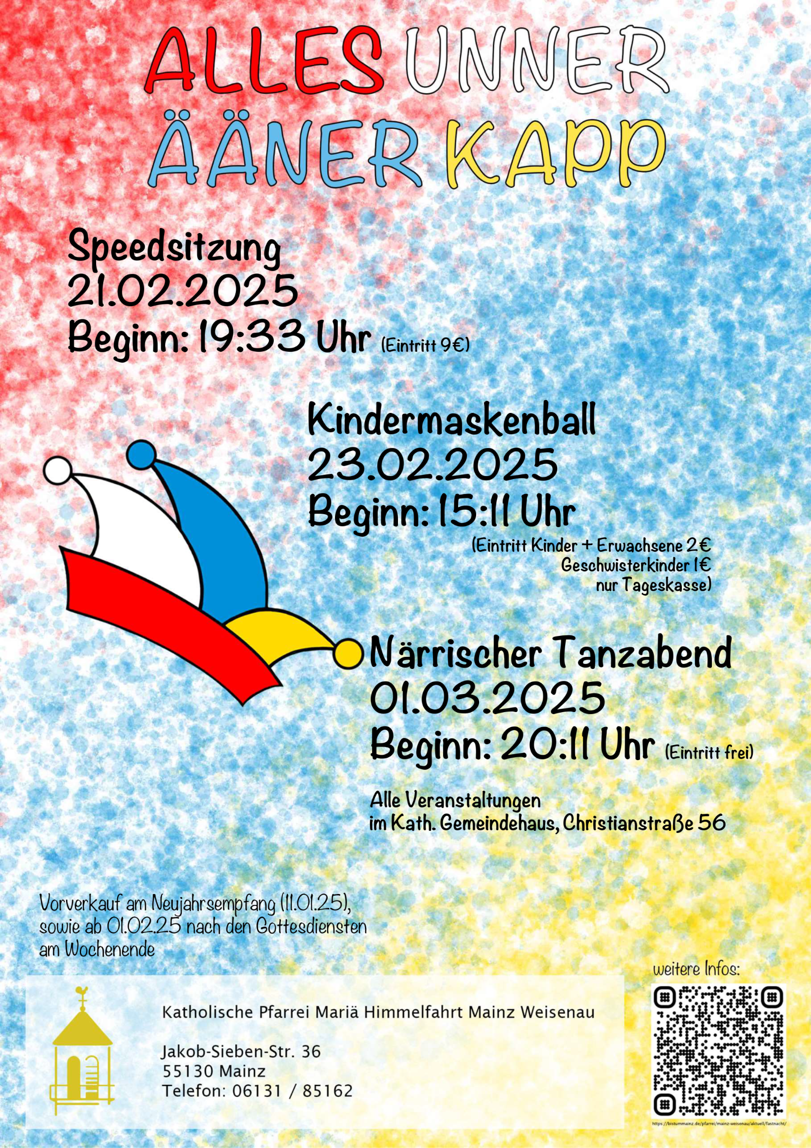 Plakat Fastnacht 2025 (c) Mariä Himmelfahrt Mainz Weisenau