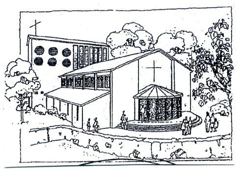 Kirche Eingang gemalt