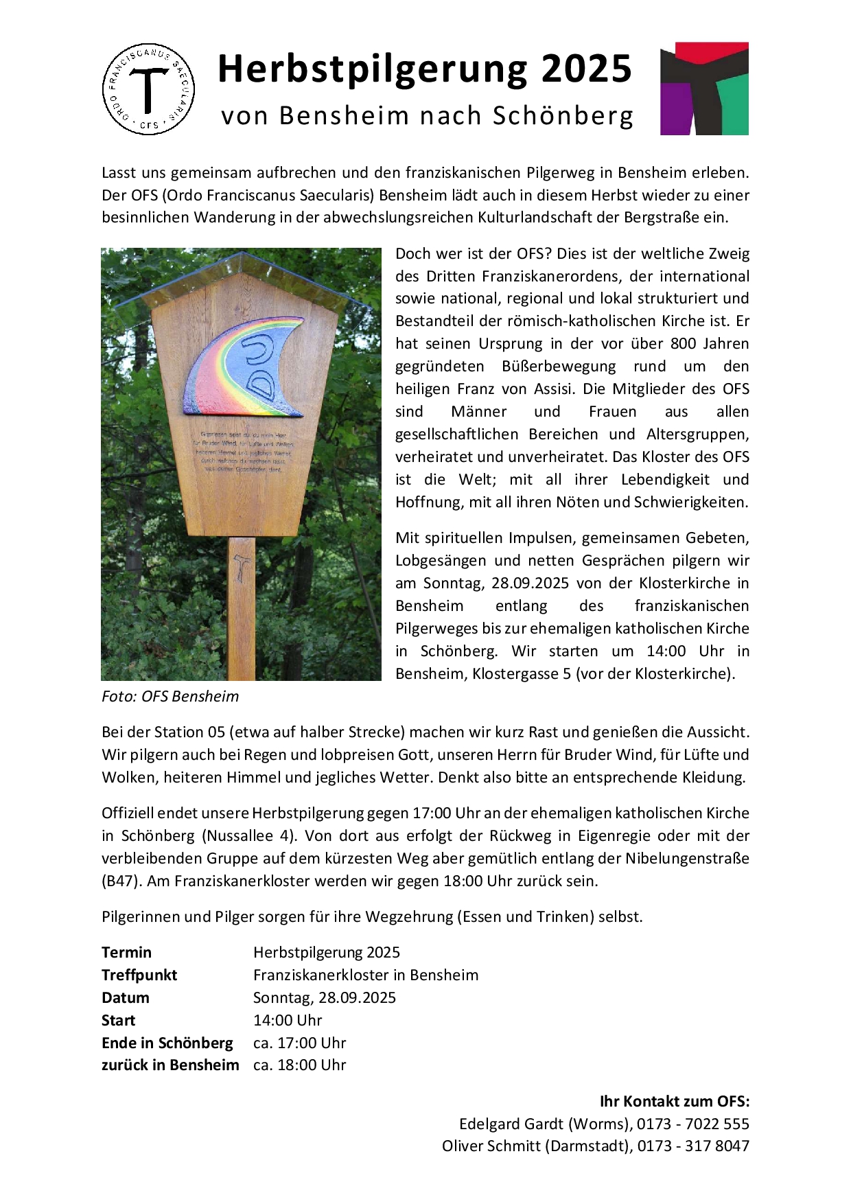 Einladung zur Herbstpilgerung 2025
