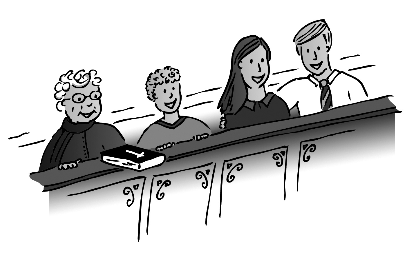 Gottesdienstbesucher Grafik