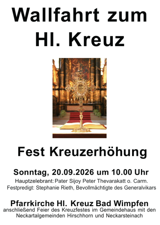 Kreuzerhöhung 20.09.2026