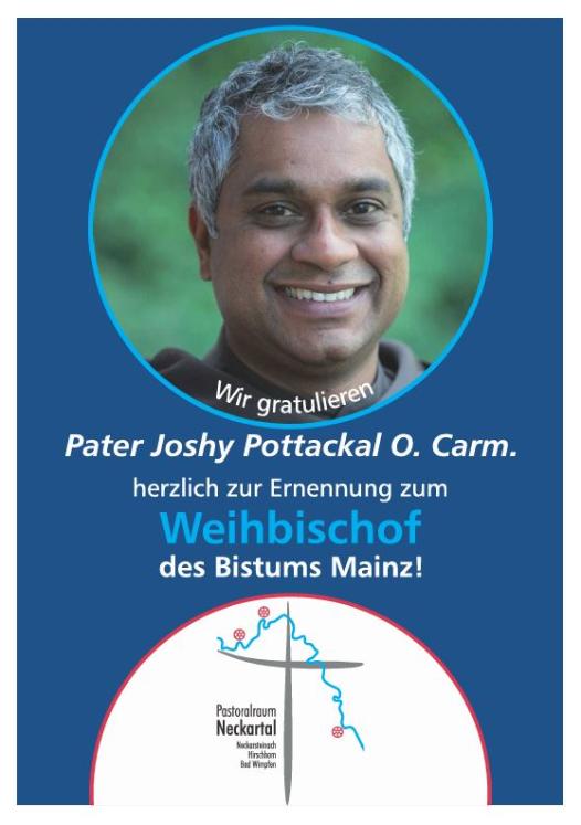 Plakat Joshy Weihbischof