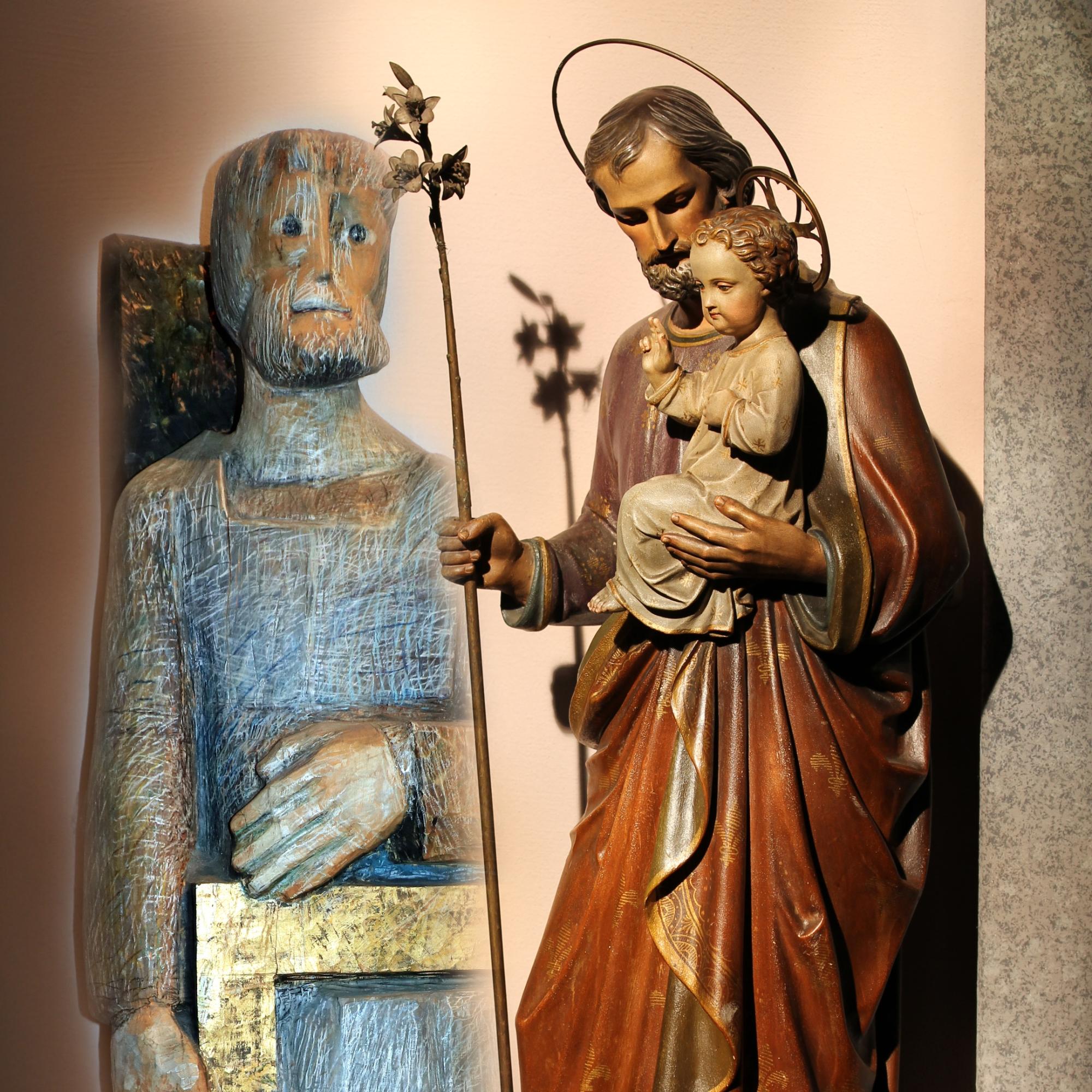 Figuren des heiligen Josef der Kirche St. Josef in Neu-Isenburg