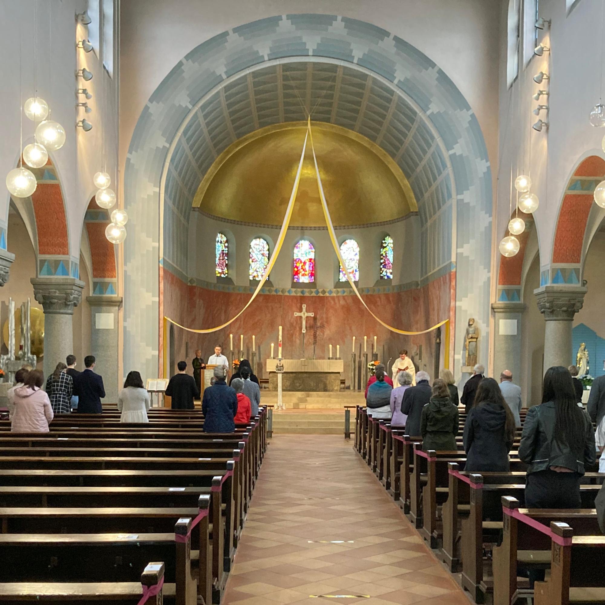 Gottesdienst in der Kirche St. Josef, in Zeiten von Corona.