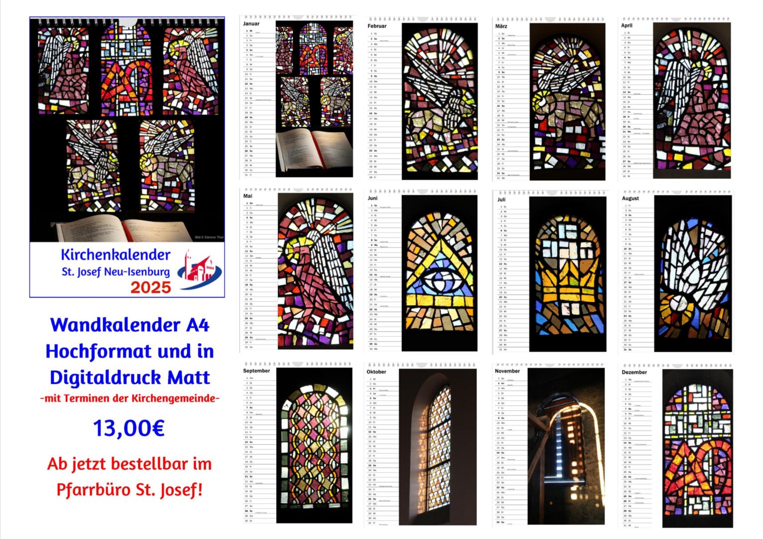 Der Kirchenkalender St. Josef 2025 (c) D. Thiel