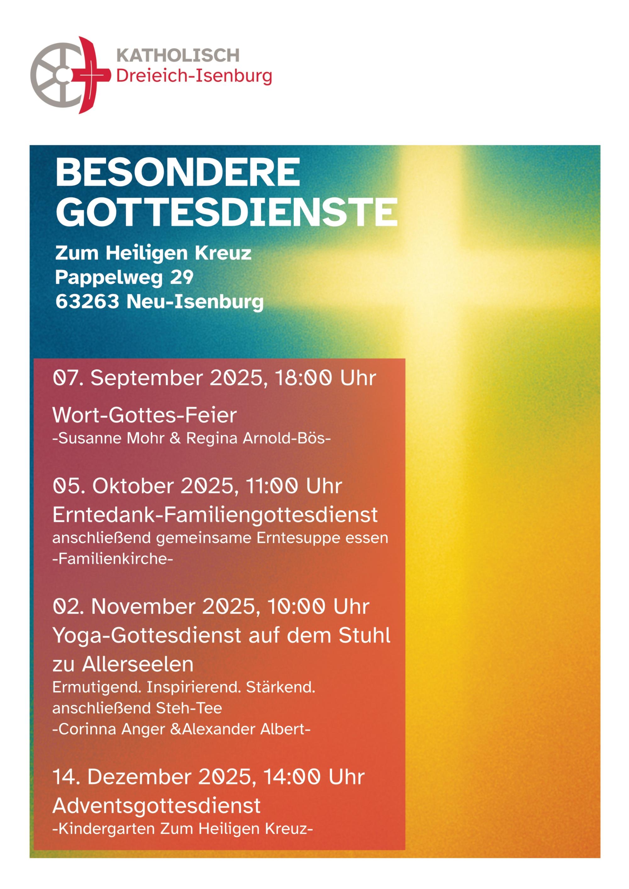 Besondere Gottesdienste 2025