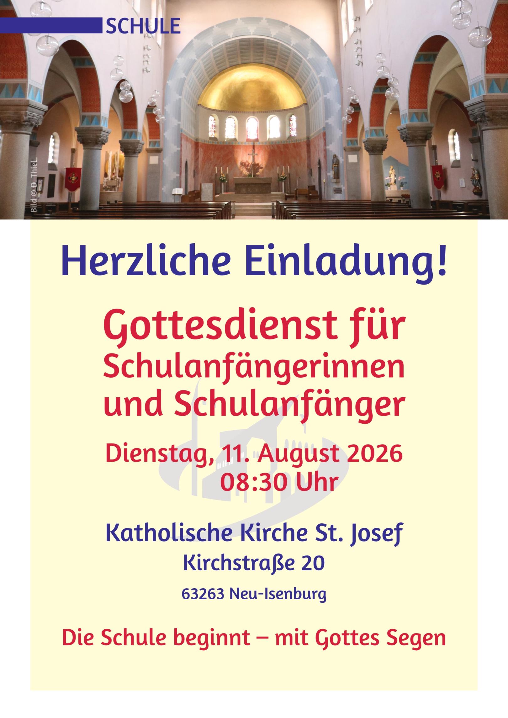 Die Schule beginnt – mit Gottes Segen 2026 (c) Dietmar Thiel
