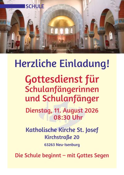 Die Schule beginnt – mit Gottes Segen 2026 (c) Dietmar Thiel Die Schule beginnt – mit Gottes Segen 2026