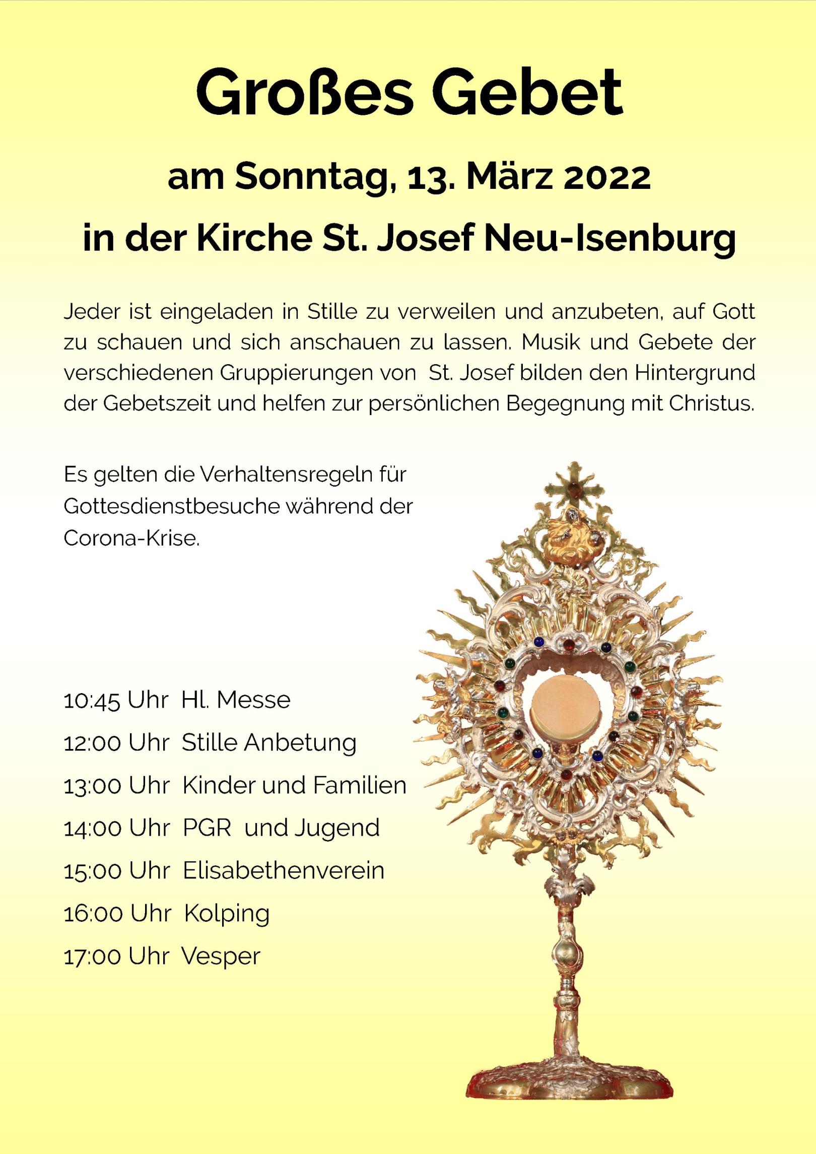 Großes Gebet 2022 in St. Josef (c) D. Thiel
