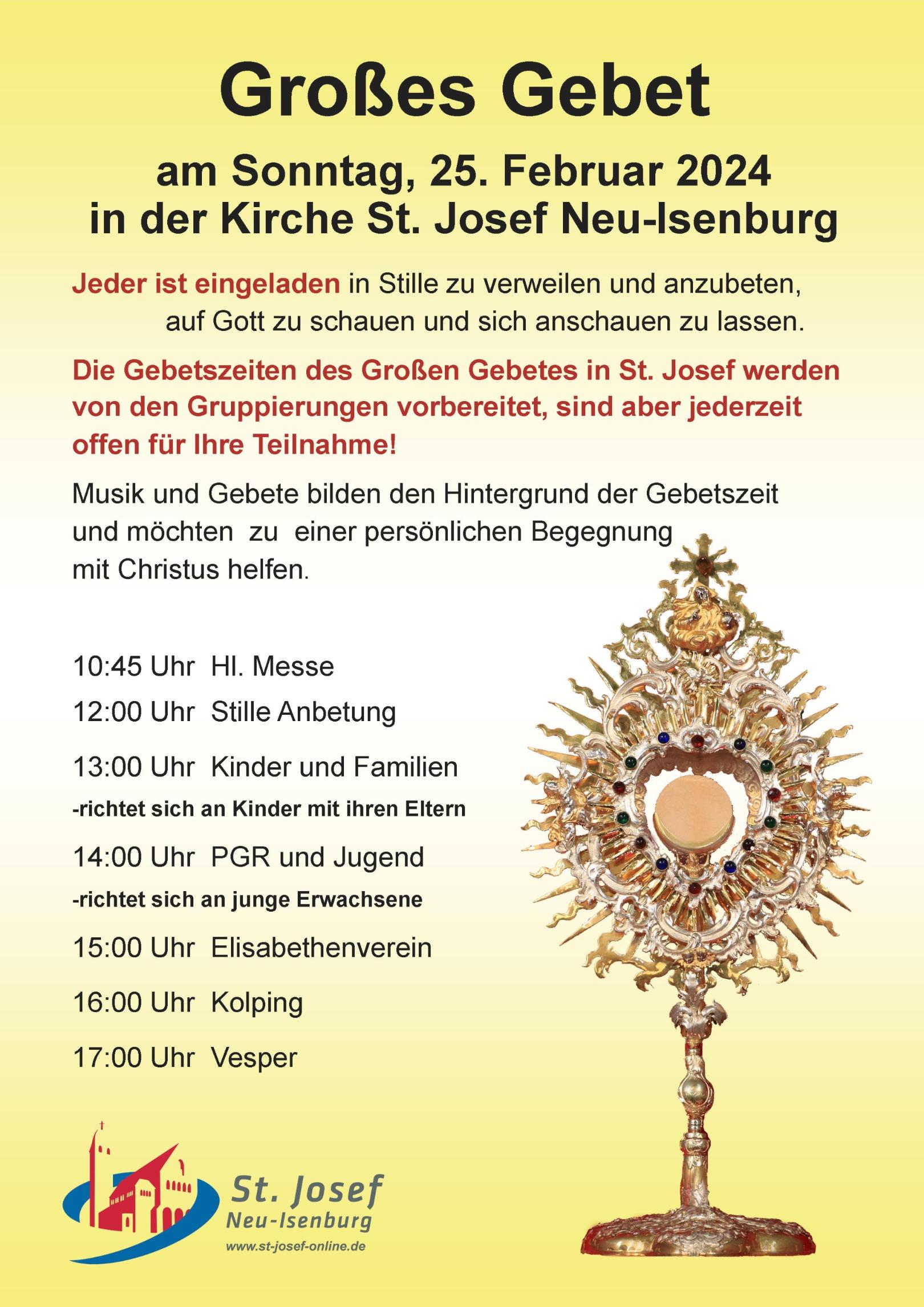 Großes Gebet 2024 in St. Josef (c) D. Thiel