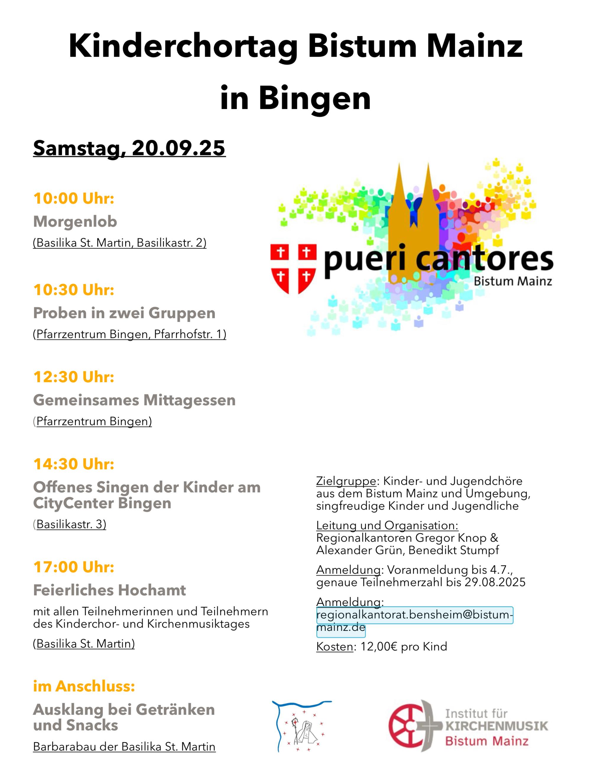Kinderchortag des Bistums Mainz in Bingen