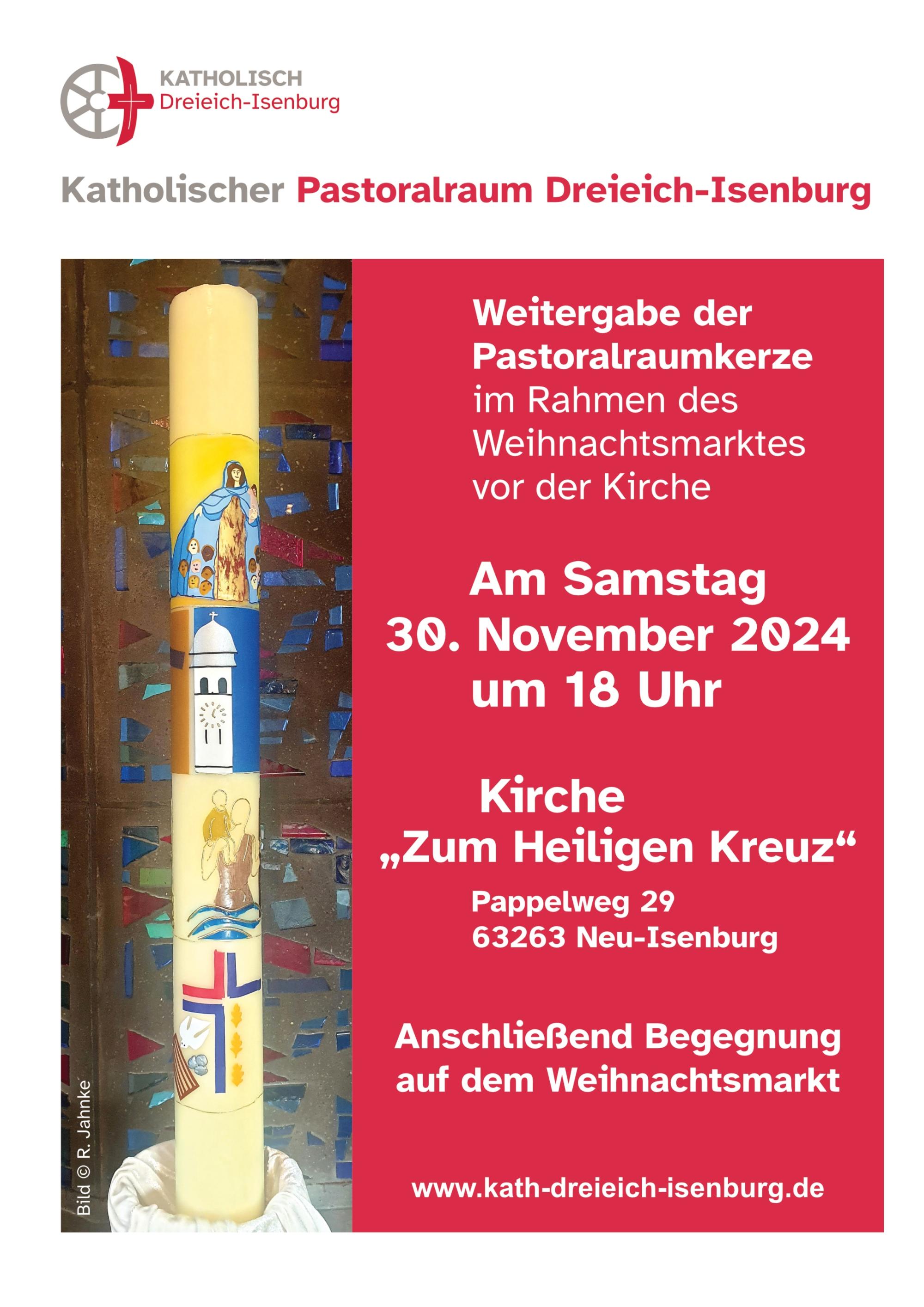 Pastoralraumkerze Übergabe