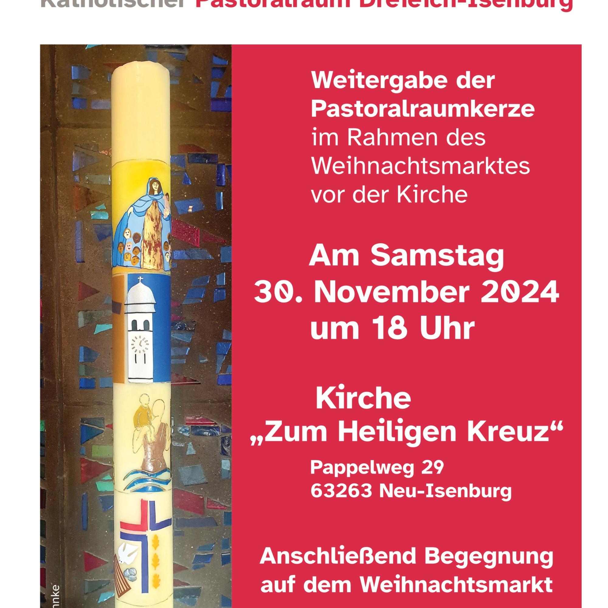 Pastoralraumkerze Übergabe